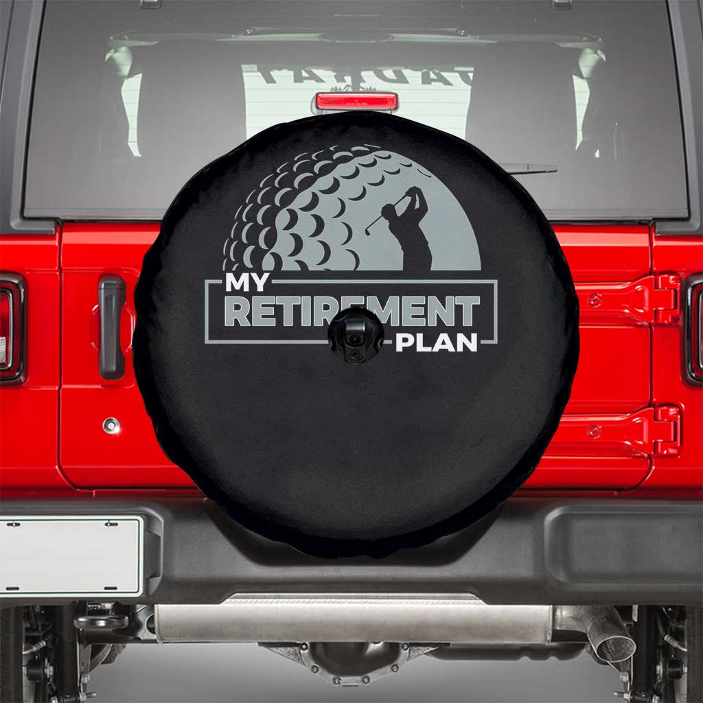 Funny Retirement Plan Golf Player Golfer Spare Tire Cover TS09 Black Print Your Wear