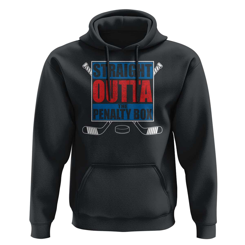 Hockey Hoodie Straight Outta The Penalty Box TS09 Black Print Your Wear