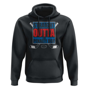 Hockey Hoodie Straight Outta The Penalty Box TS09 Black Print Your Wear