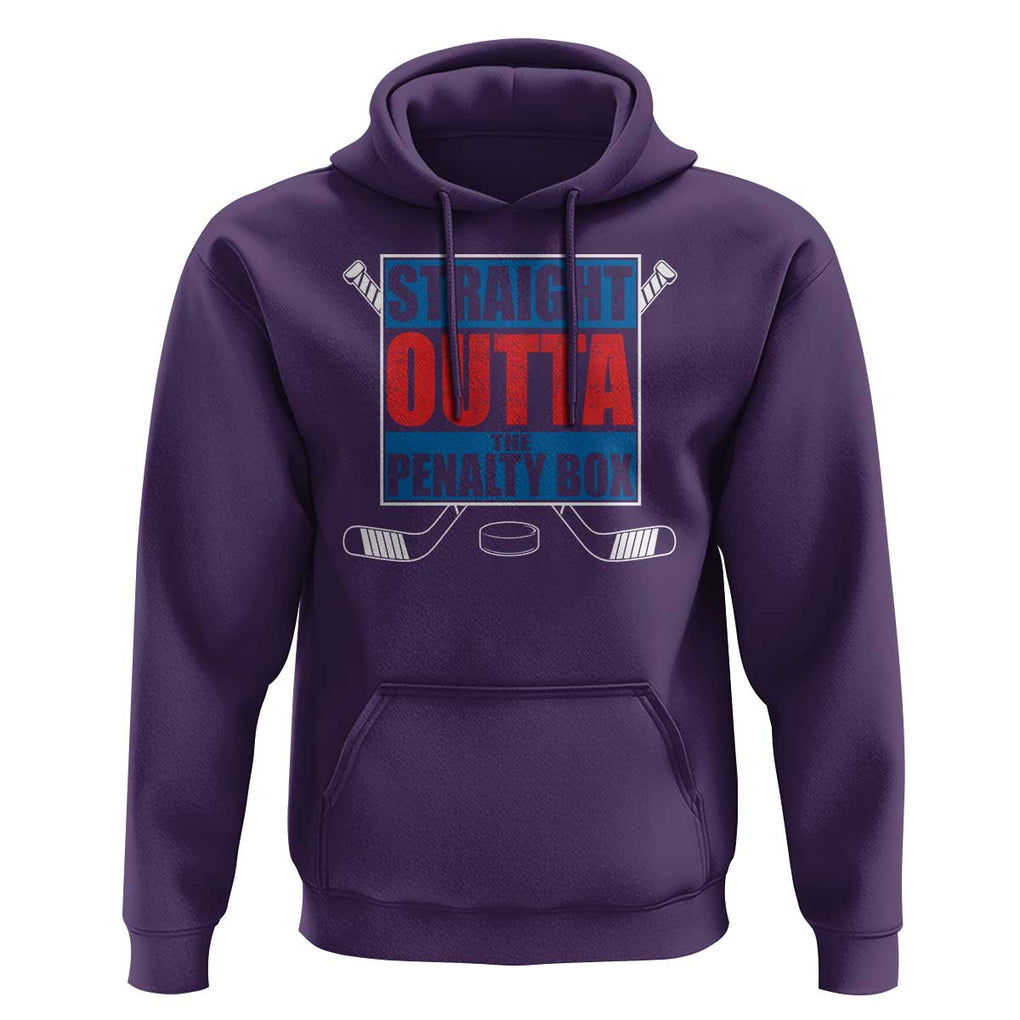Hockey Hoodie Straight Outta The Penalty Box TS09 Purple Print Your Wear