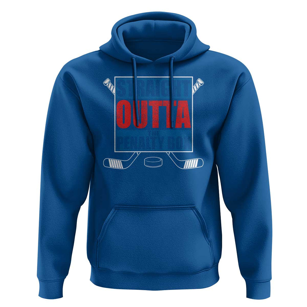 Hockey Hoodie Straight Outta The Penalty Box TS09 Royal Blue Print Your Wear