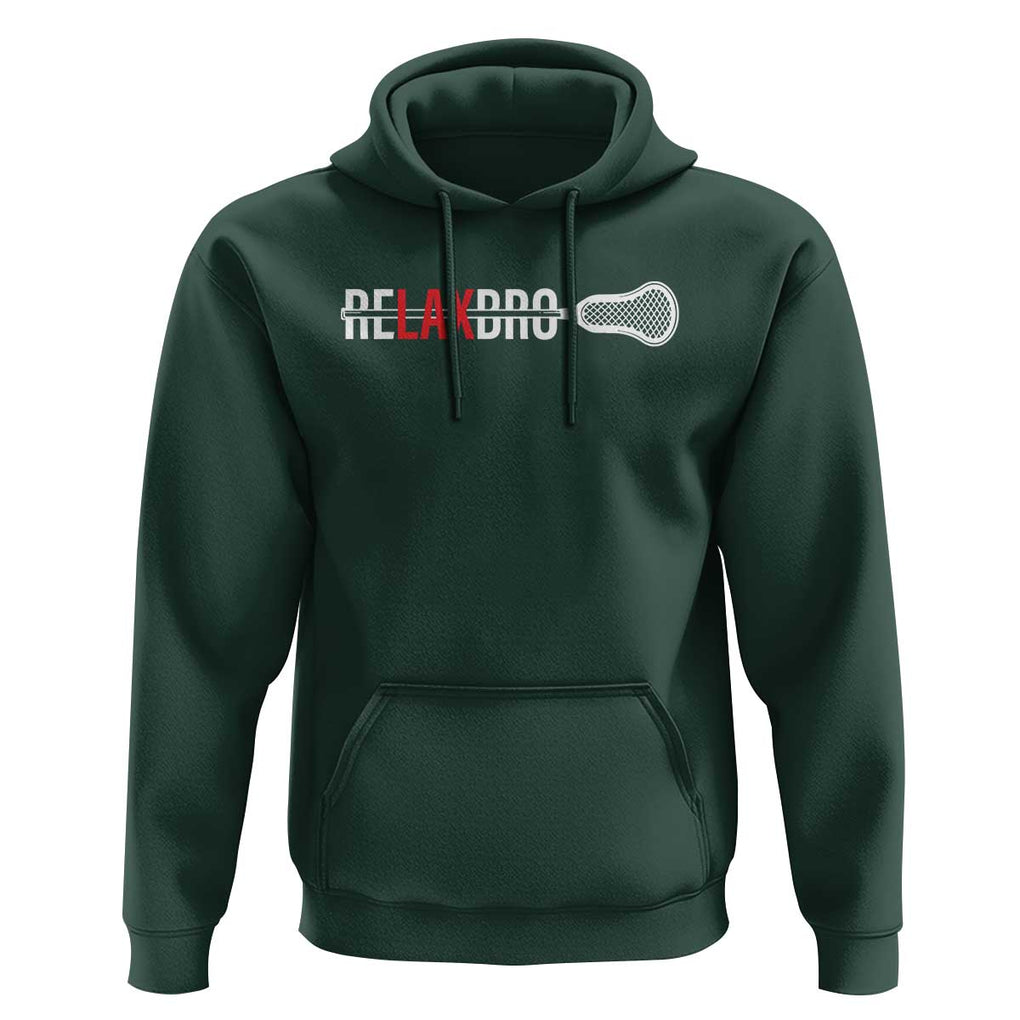 Funny Lacrosse Relaxbro Hoodie TS09 Dark Forest Green Print Your Wear