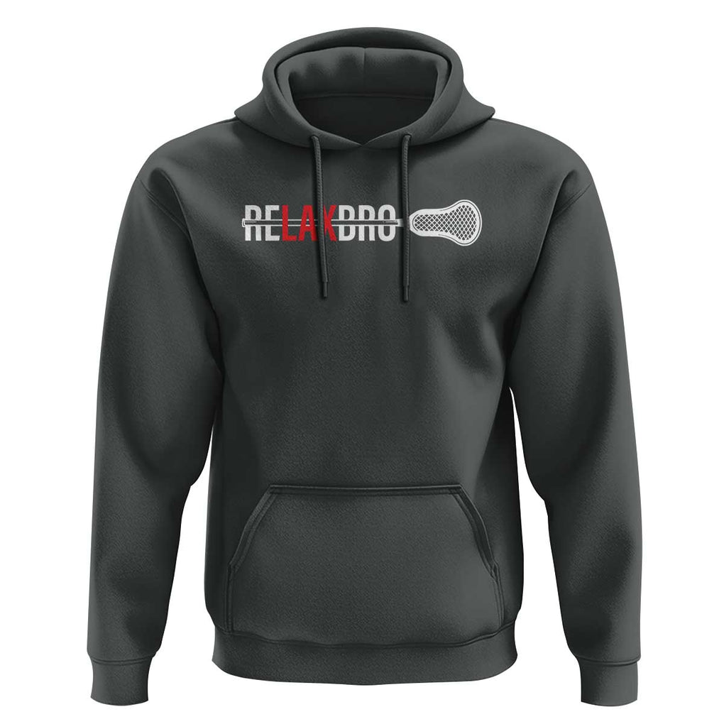 Funny Lacrosse Relaxbro Hoodie TS09 Dark Heather Print Your Wear