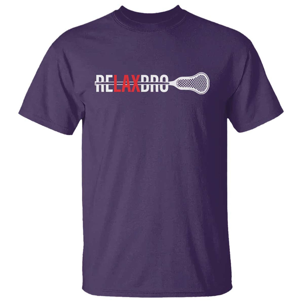 Funny Lacrosse Relaxbro T Shirt TS09 Purple Print Your Wear
