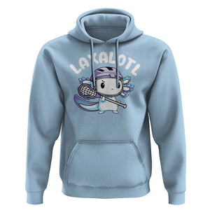 Funny Axolotl Lacrosse Player Hoodie TS09 Light Blue Print Your Wear