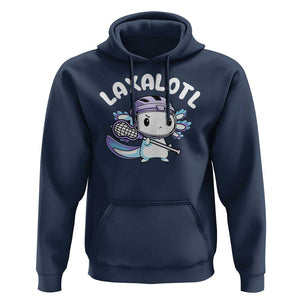 Funny Axolotl Lacrosse Player Hoodie TS09 Navy Print Your Wear