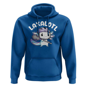 Funny Axolotl Lacrosse Player Hoodie TS09 Royal Blue Print Your Wear