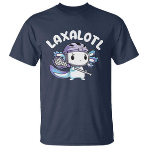 Funny Axolotl Lacrosse Player T Shirt TS09 Navy Print Your Wear