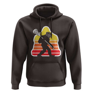 Funny Retro Bigfoot Lacrosse Player Hoodie TS09 Dark Chocolate Print Your Wear