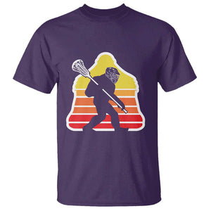 Funny Retro Bigfoot Lacrosse Player T Shirt TS09 Purple Print Your Wear