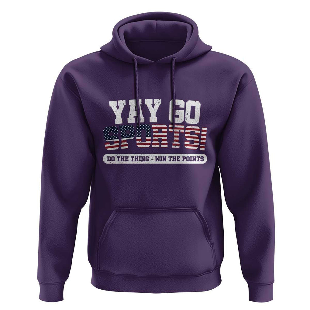 Funny U.S. Sport Support Hoodie Yay Go Sports Do The Thing Win The Points TS09 Purple Print Your Wear