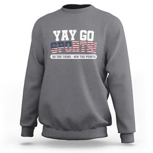 Funny U.S. Sport Support Sweatshirt Yay Go Sports Do The Thing Win The Points TS09 Charcoal Print Your Wear