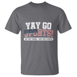 Funny U.S. Sport Support T Shirt Yay Go Sports Do The Thing Win The Points TS09 Charcoal Print Your Wear