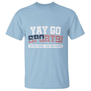 Funny U.S. Sport Support T Shirt Yay Go Sports Do The Thing Win The Points TS09 Light Blue Print Your Wear