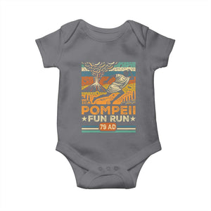 Funny Pompeii Fun Run Baby Onesie Geography Volcanologist TS09 Charcoal Print Your Wear