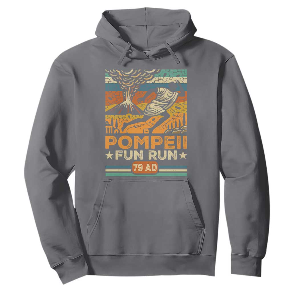 Funny Pompeii Fun Run Hoodie Geography Volcanologist TS09 Charcoal Print Your Wear