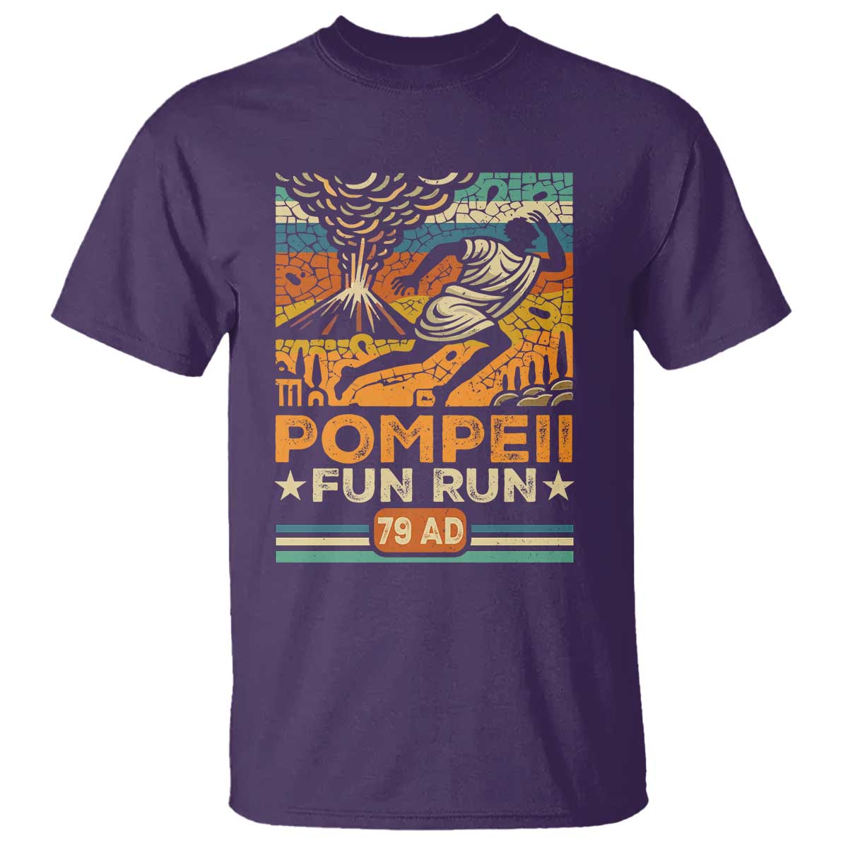 Funny Pompeii Fun Run T Shirt Geography Volcanologist TS09 Purple Print Your Wear