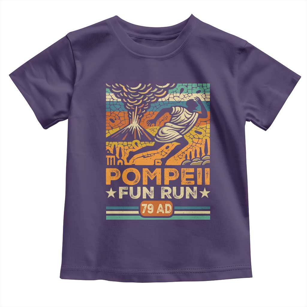 Funny Pompeii Fun Run Toddler T Shirt Geography Volcanologist TS09 Purple Print Your Wear