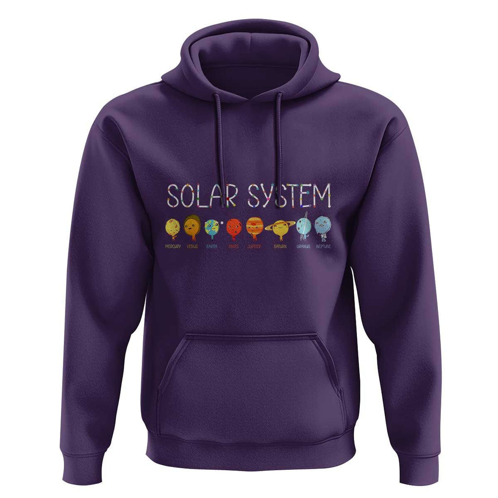 Funny Solar System Planets Science Outer Space Hoodie TS09 Purple Print Your Wear