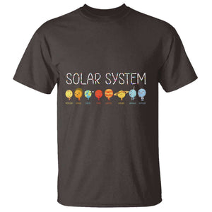 Funny Solar System Planets Science Outer Space T Shirt TS09 Dark Chocolate Print Your Wear