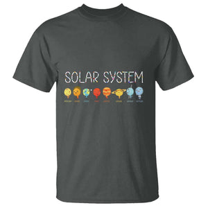 Funny Solar System Planets Science Outer Space T Shirt TS09 Dark Heather Print Your Wear