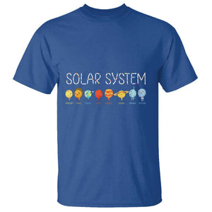Funny Solar System Planets Science Outer Space T Shirt TS09 Royal Blue Print Your Wear