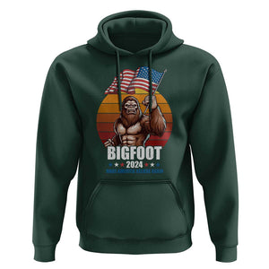 Funny President Election Bigfoot Hoodie Make America Believe Again Vote For Bigfoot TS09 Dark Forest Green Print Your Wear