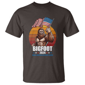 Funny President Election Bigfoot T Shirt Make America Believe Again Vote For Bigfoot TS09 Dark Chocolate Print Your Wear