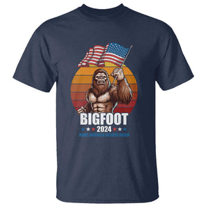 Funny President Election Bigfoot T Shirt Make America Believe Again Vote For Bigfoot TS09 Navy Print Your Wear