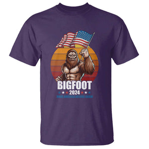 Funny President Election Bigfoot T Shirt Make America Believe Again Vote For Bigfoot TS09 Purple Print Your Wear