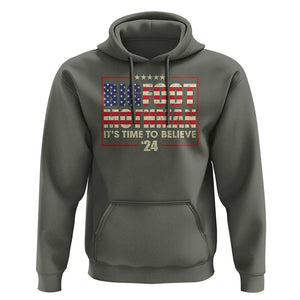 Funny President Election Bigfoot Mothman Hoodie It's Time To Believe TS09 Military Green Print Your Wear