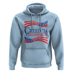 Funny US Election Hoodie Creed '24 Take Me Higher TS09 Light Blue Print Your Wear