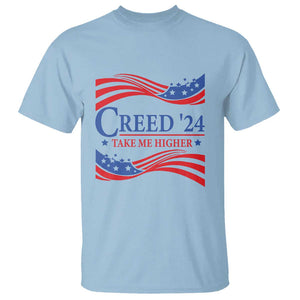 Funny US Election T Shirt Creed '24 Take Me Higher TS09 Light Blue Print Your Wear