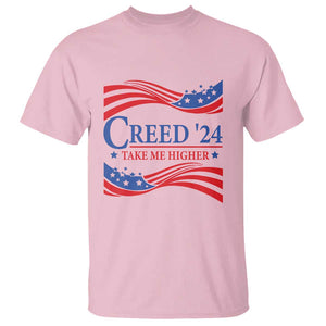 Funny US Election T Shirt Creed '24 Take Me Higher TS09 Light Pink Print Your Wear