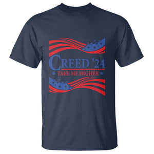 Funny US Election T Shirt Creed '24 Take Me Higher TS09 Navy Print Your Wear