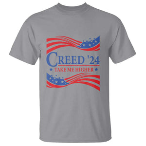 Funny US Election T Shirt Creed '24 Take Me Higher TS09 Sport Gray Print Your Wear