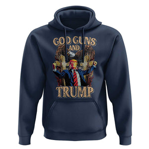 Trump Supporter Hoodie God Guns And Trump America Eagle TS09 Navy Print Your Wear
