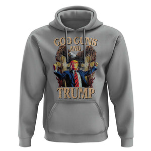 Trump Supporter Hoodie God Guns And Trump America Eagle TS09 Sport Gray Print Your Wear