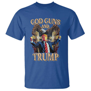Trump Supporter T Shirt God Guns And Trump America Eagle TS09 Royal Blue Print Your Wear
