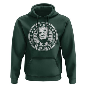 G.O.A.T Trump Supporter Election 2024 Hoodie TS09 Dark Forest Green Print Your Wear