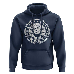 G.O.A.T Trump Supporter Election 2024 Hoodie TS09 Navy Print Your Wear