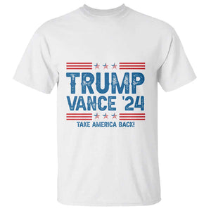 Trump Vance 2024 T Shirt Take America Back President Election TS09 White Print Your Wear