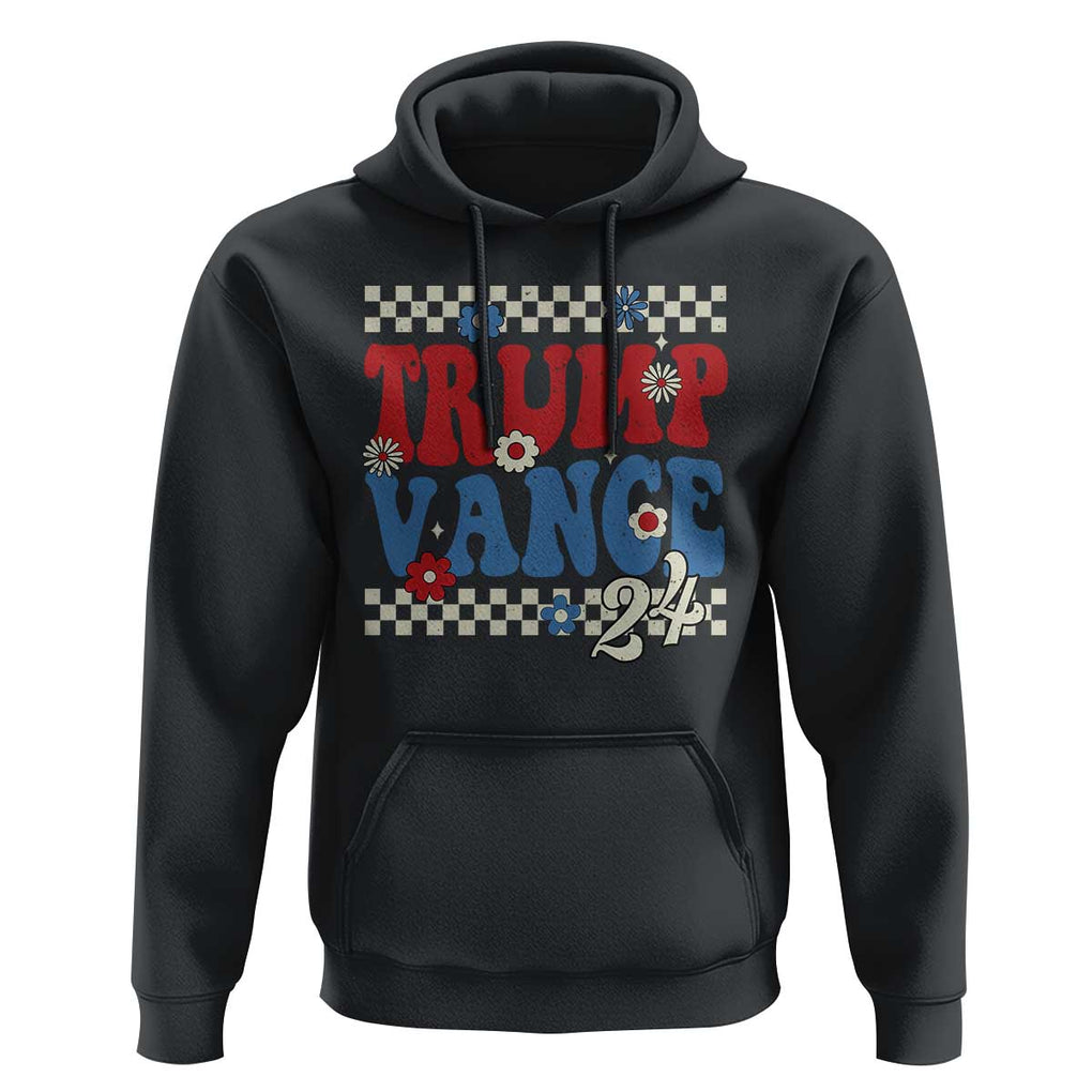 Trump Vance 2024 Hoodie Take America Back President Election Retro Groovy TS09 Black Print Your Wear