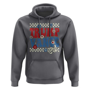Trump Vance 2024 Hoodie Take America Back President Election Retro Groovy TS09 Charcoal Print Your Wear