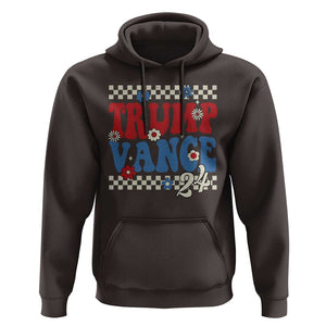Trump Vance 2024 Hoodie Take America Back President Election Retro Groovy TS09 Dark Chocolate Print Your Wear