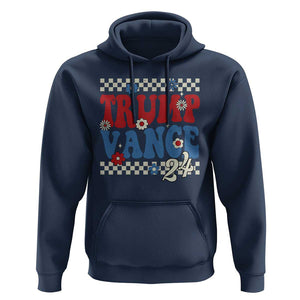Trump Vance 2024 Hoodie Take America Back President Election Retro Groovy TS09 Navy Print Your Wear
