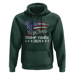Trump Vance 2024 Hoodie Us Election We The People Flag TS09 Dark Forest Green Print Your Wear