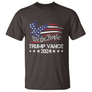 Trump Vance 2024 T Shirt Us Election We The People Flag TS09 Dark Chocolate Print Your Wear