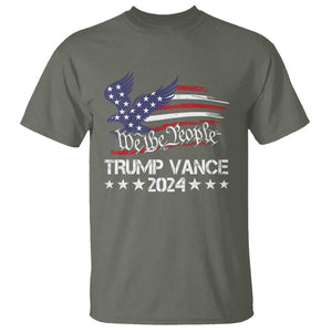 Trump Vance 2024 T Shirt Us Election We The People Flag TS09 Military Green Print Your Wear