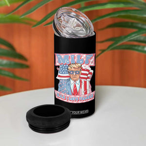 Funny Trump Supporter 4 in 1 Can Cooler Tumbler MILF Man I Love Felons Pink Trump TS09 Print Your Wear